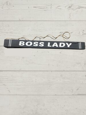 Boss Lady Wall Hanging or Desk sign, Attached Twine - image1